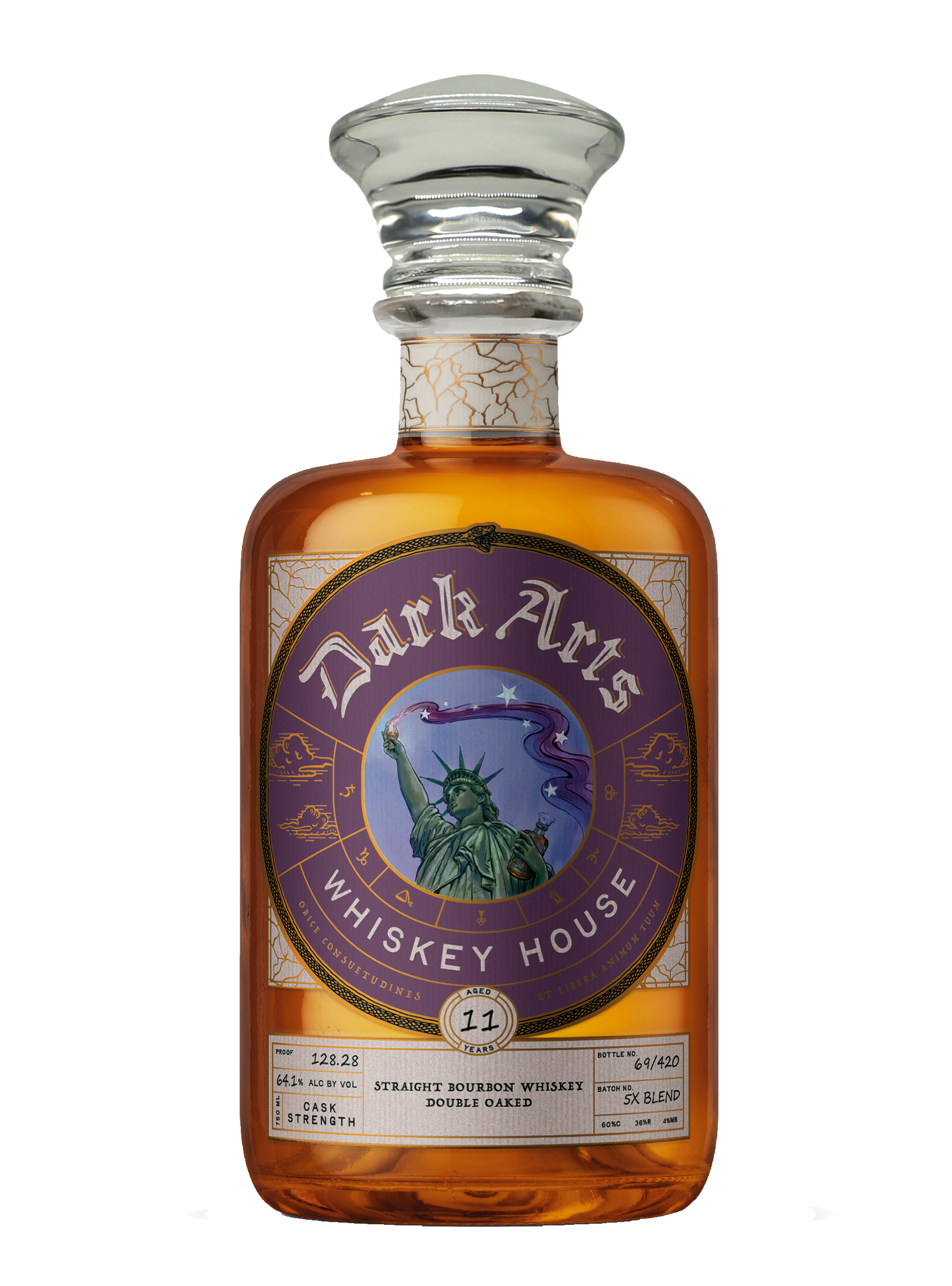 ウイスキー ARCABUZ BOURBON CASK STRENGTH 700ml Glass+Bottle+Mockup-Lady+